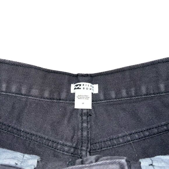 BILLABONG Black Distressed Jean Short Size 26 - Picture 3 of 7